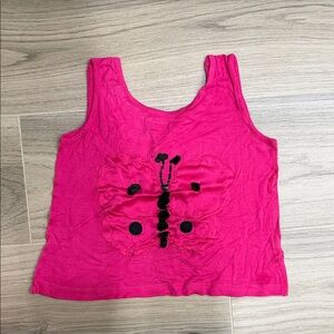 Sonia Rykiel Pink Butterfly Tank Top